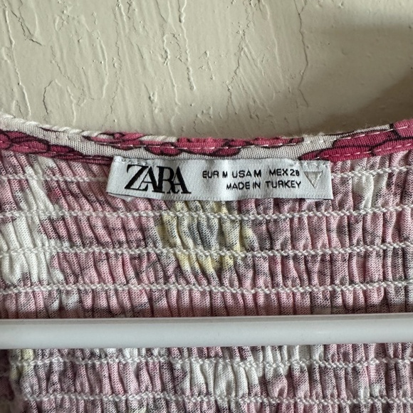 Zara Pink Daisy Floral Dress Pink - Picture 4 of 5